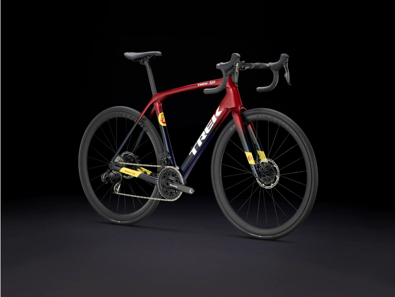 Trek Domane SLR 7 AXS Gen 4 Road Bike 2024 in Red Smoke/Blue Smoke-1